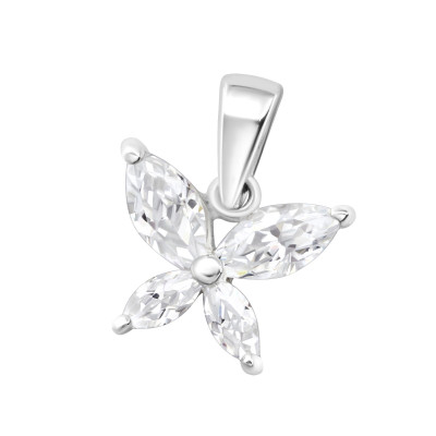 Silver Star Pendant with Cubic Zirconia