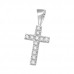 Silver Cross Pendant with Cubic Zirconia