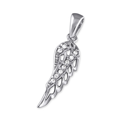 Wing Sterling Silver Pendant with Cubic Zirconia