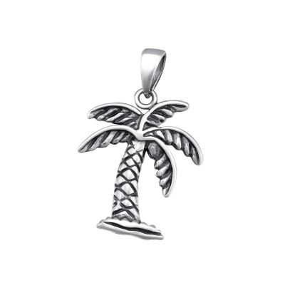 Silver Palm Tree Pendant