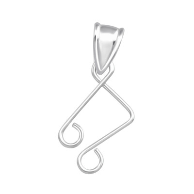 Silver Music Note Pendant