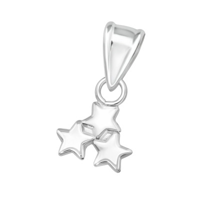 Silver Triple Star Pendant