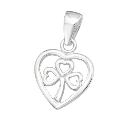 Silver Lucky Clower Pendant