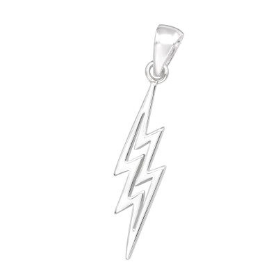 Silver Thunderbolt Pendant