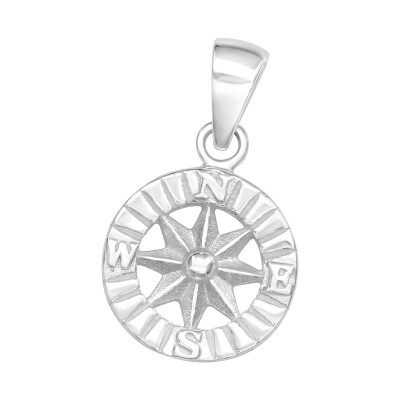 Silver Compass Pendant