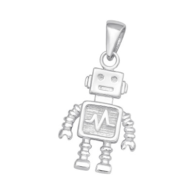 Silver Robot Pendant