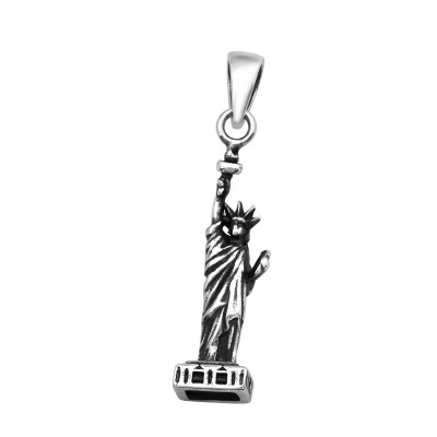 Silver Statue of Liberty Pendant