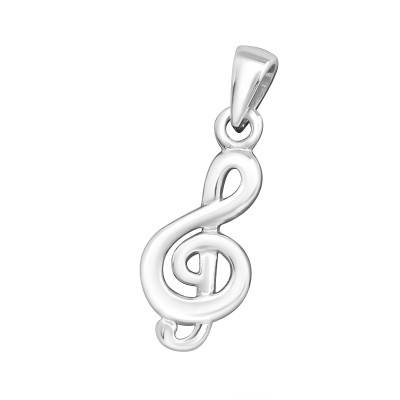 Silver Treble Clef Pendant