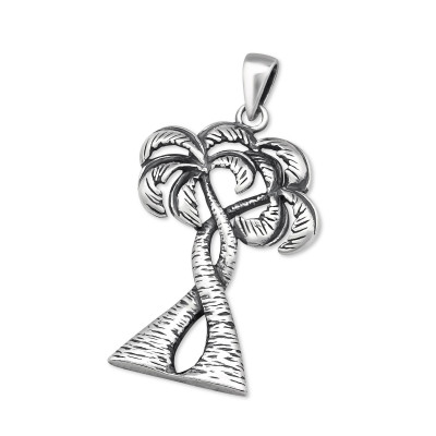 Palm Tree Sterling Silver Pendant