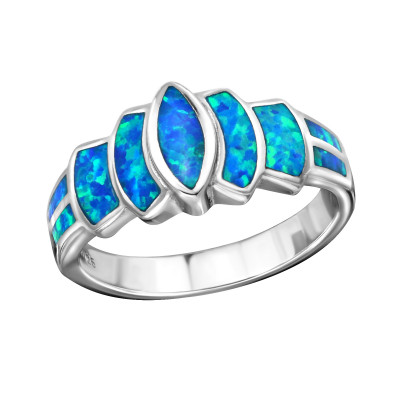 Ocean Sterling Silver Ring