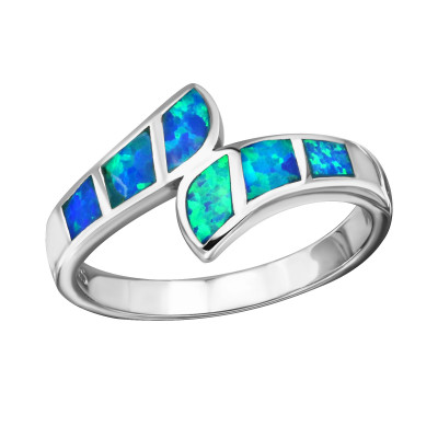 Ocean Sterling Silver Ring