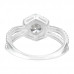 Silver Geometric Ring with Cubic Zirconia