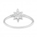 Silver Star Ring with Cubic Zirconia