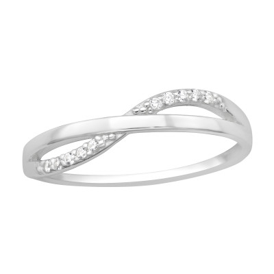 Silver Infinity Ring with Cubic Zirconia