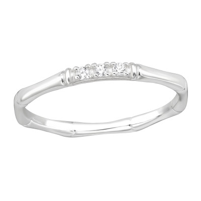 Silver Sparkling Ring with Cubic Zirconia