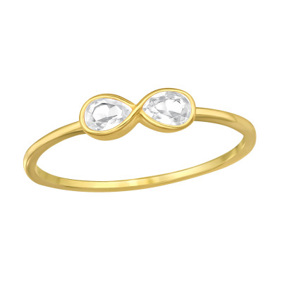 Infinity Sterling Silver Ring with Cubic Zirconia