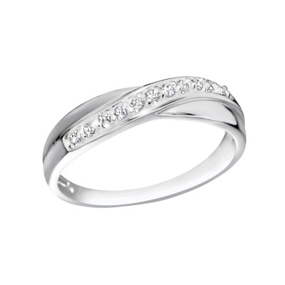 Sprinkled Sterling Silver Ring with Cubic Zirconia