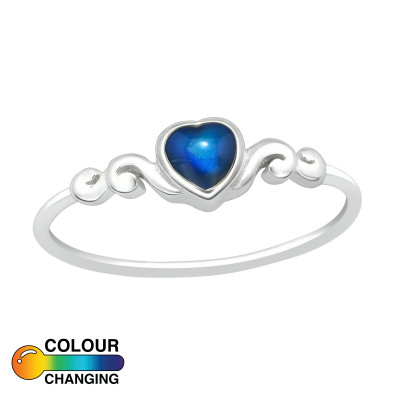 Silver Heart Mood Ring