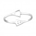 Silver Triangle Ring with Cubic Zirconia