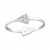 Silver Triangle Ring with Cubic Zirconia