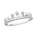 Silver Crown Ring with Cubic Zirconia