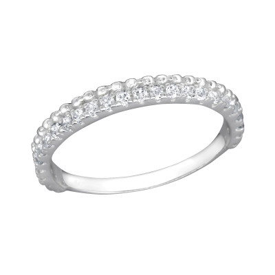 Silver Eternity Ring with Cubic Zirconia