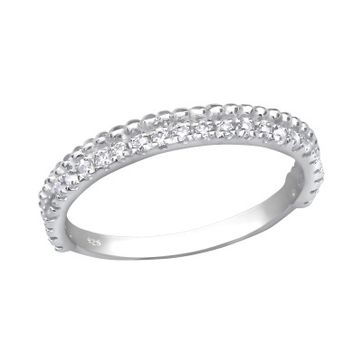 Silver Eternity Ring with Cubic Zirconia