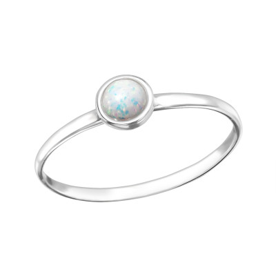 Round Sterling Silver Ring