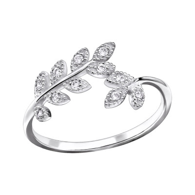 Branch Sterling Silver Ring with Cubic Zirconia