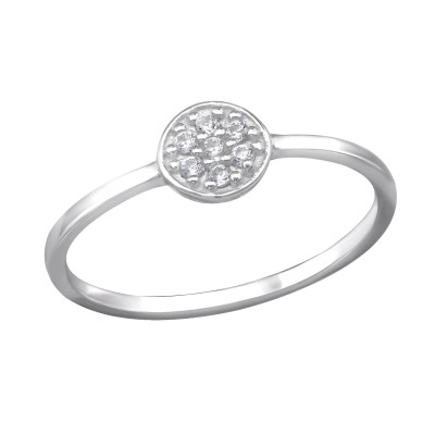 Silver Micro Pave Ring with Cubic Zirconia