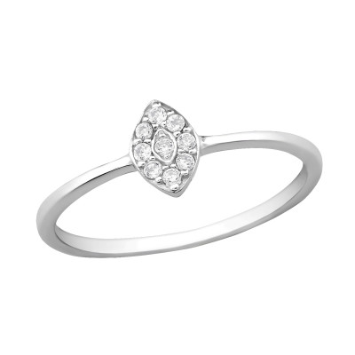 Silver Marquise Ring with Cubic Zirconia