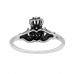 Silver Claddagh Ring with Cubic Zirconia