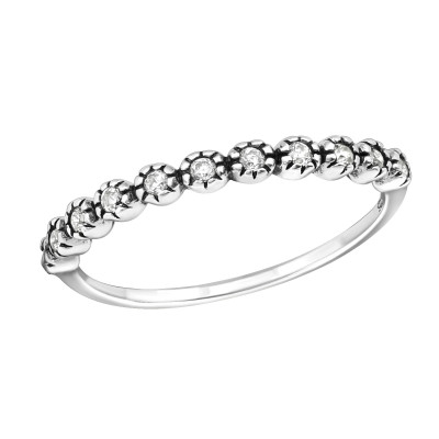 Silver Eternity Ring with Cubic Zirconia