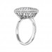 Round Sterling Silver Ring with Cubic Zirconia