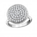 Round Sterling Silver Ring with Cubic Zirconia