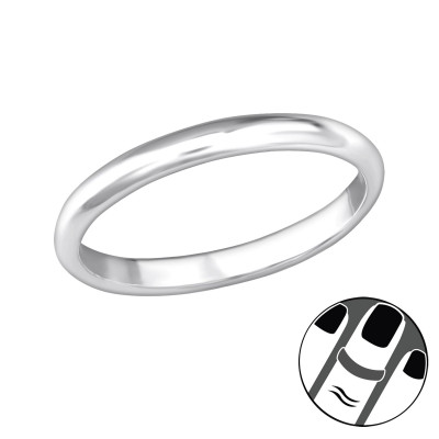 2mm Band Sterling Silver Midi Ring