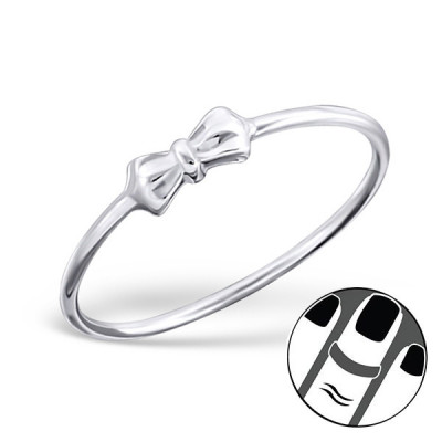 Bow Sterling Silver Midi Ring