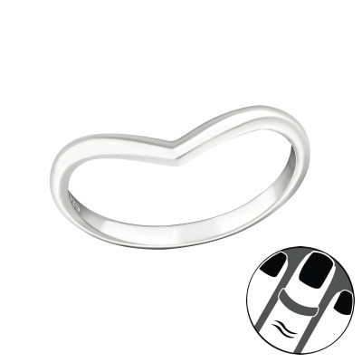 Silver Heart Midi Ring