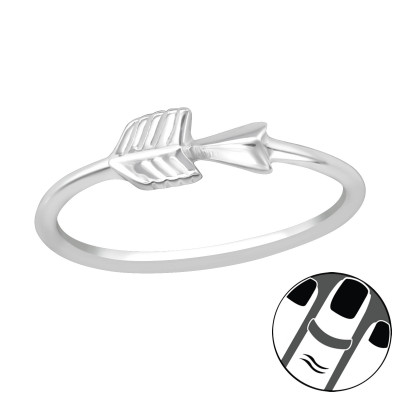 Silver Arrow Midi Ring