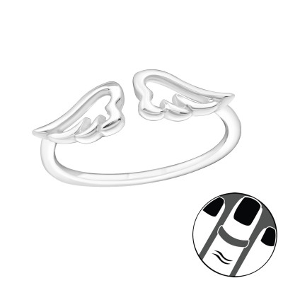 Silver Wing Midi Ring