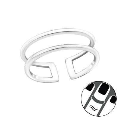 Silver Line Midi Ring