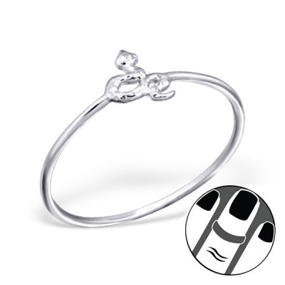 Snake Sterling Silver Midi Ring