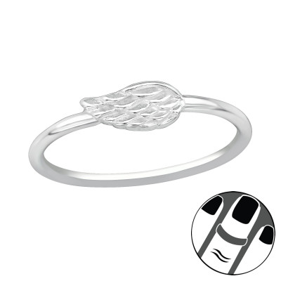 Silver Wing Midi Ring