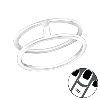 Silver Line Midi Ring