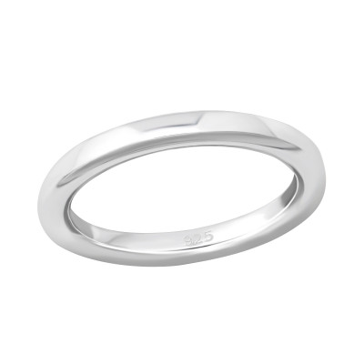 Silver Square Edge Ring