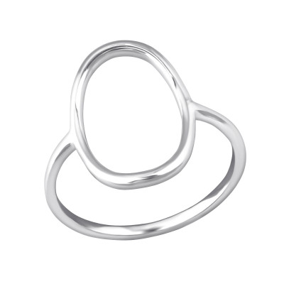 Silver Oval Ring