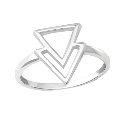 Silver Geometric Ring