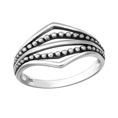 Silver Oxidized Ring