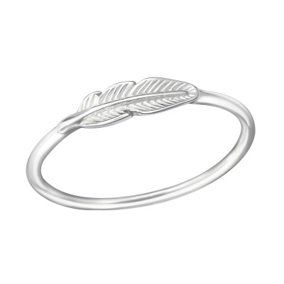 Silver Feather Ring