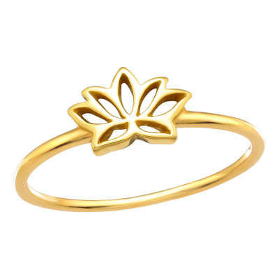 Silver Lotus Flower Ring